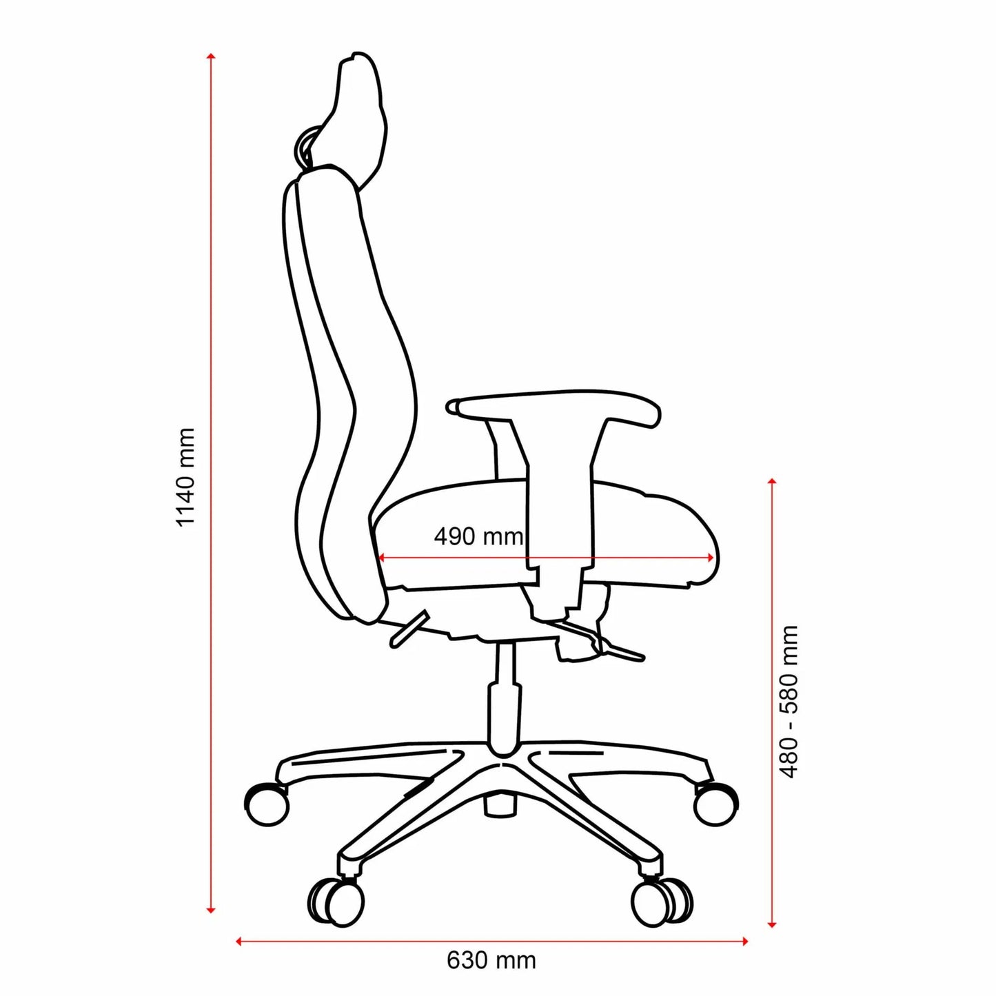 Buro Everest Executive Leather/Mesh Chair