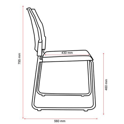 Pronto – Skid Base-Office Chairs-Smart Office Furniture