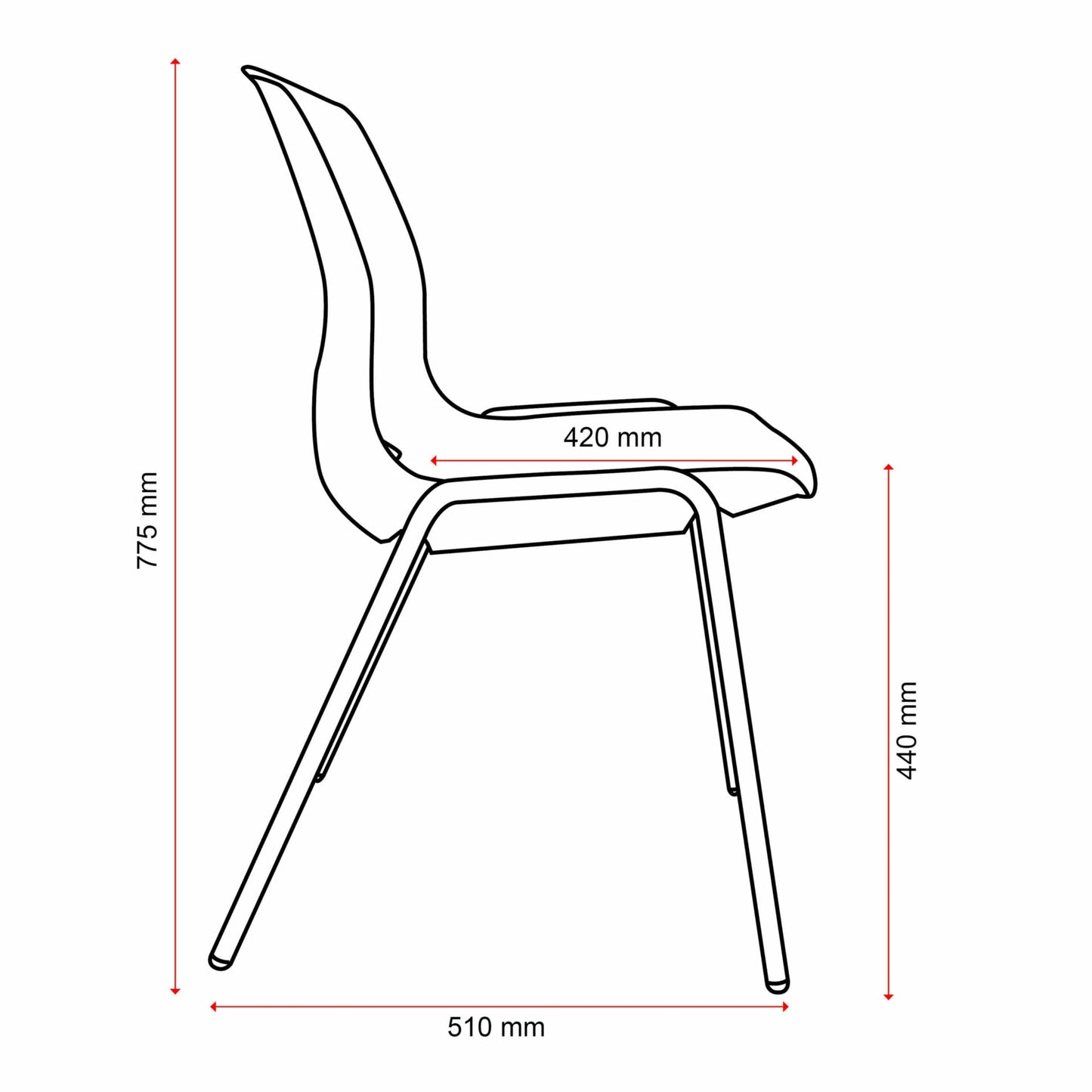 Quad Chair-Stackable seating-Smart Office Furniture