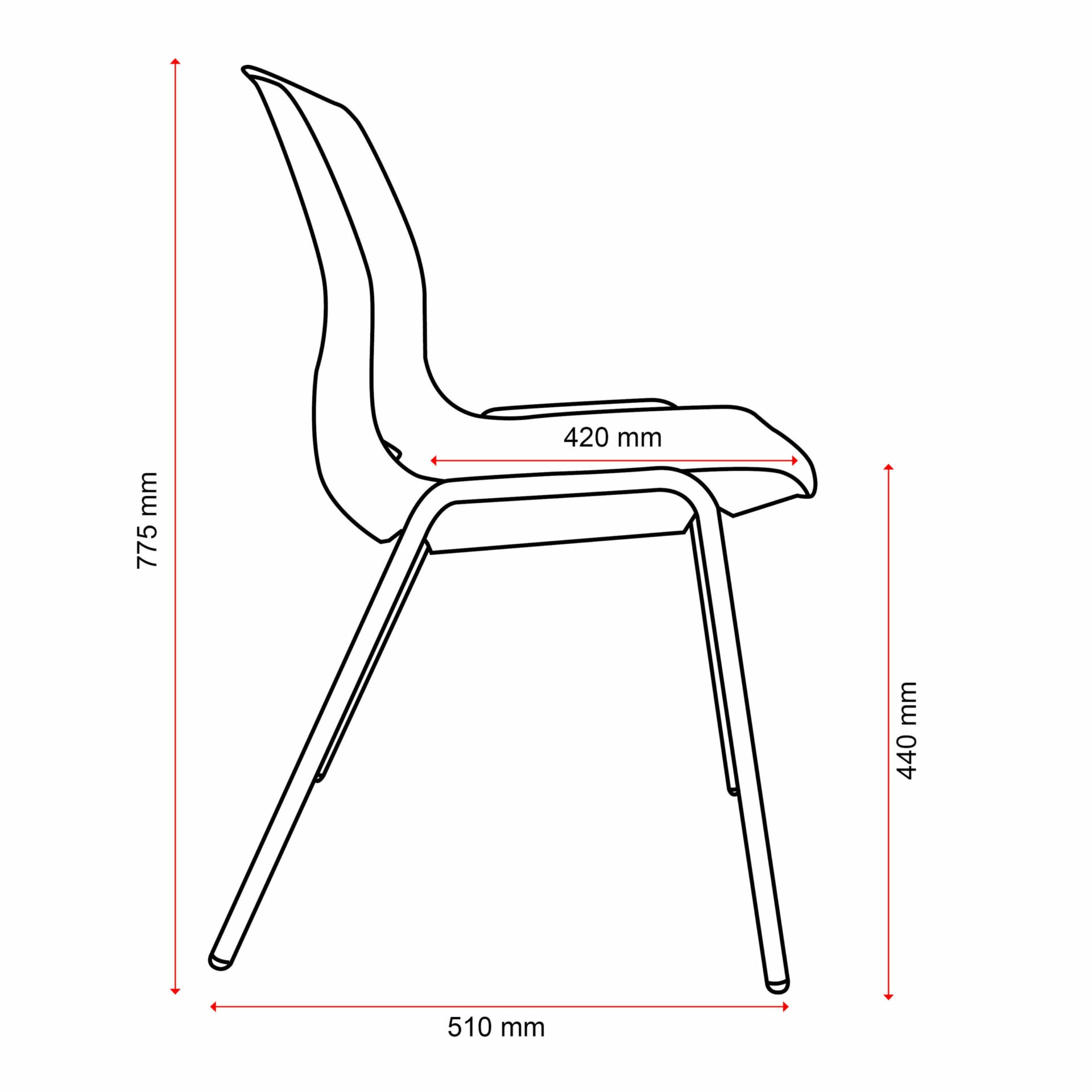 Quad Chair-Stackable seating-Smart Office Furniture