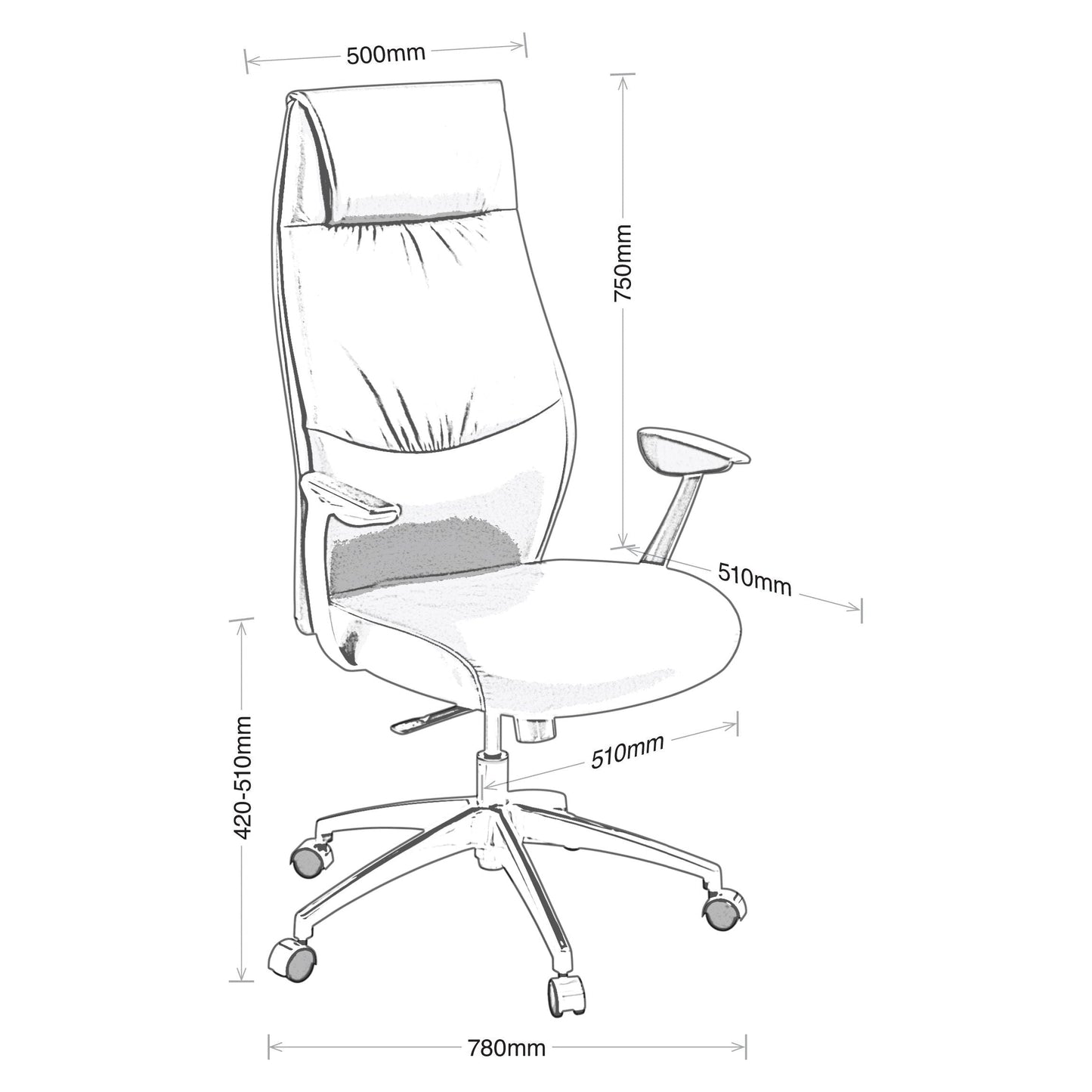 Eden Domain Highback Executive Chair