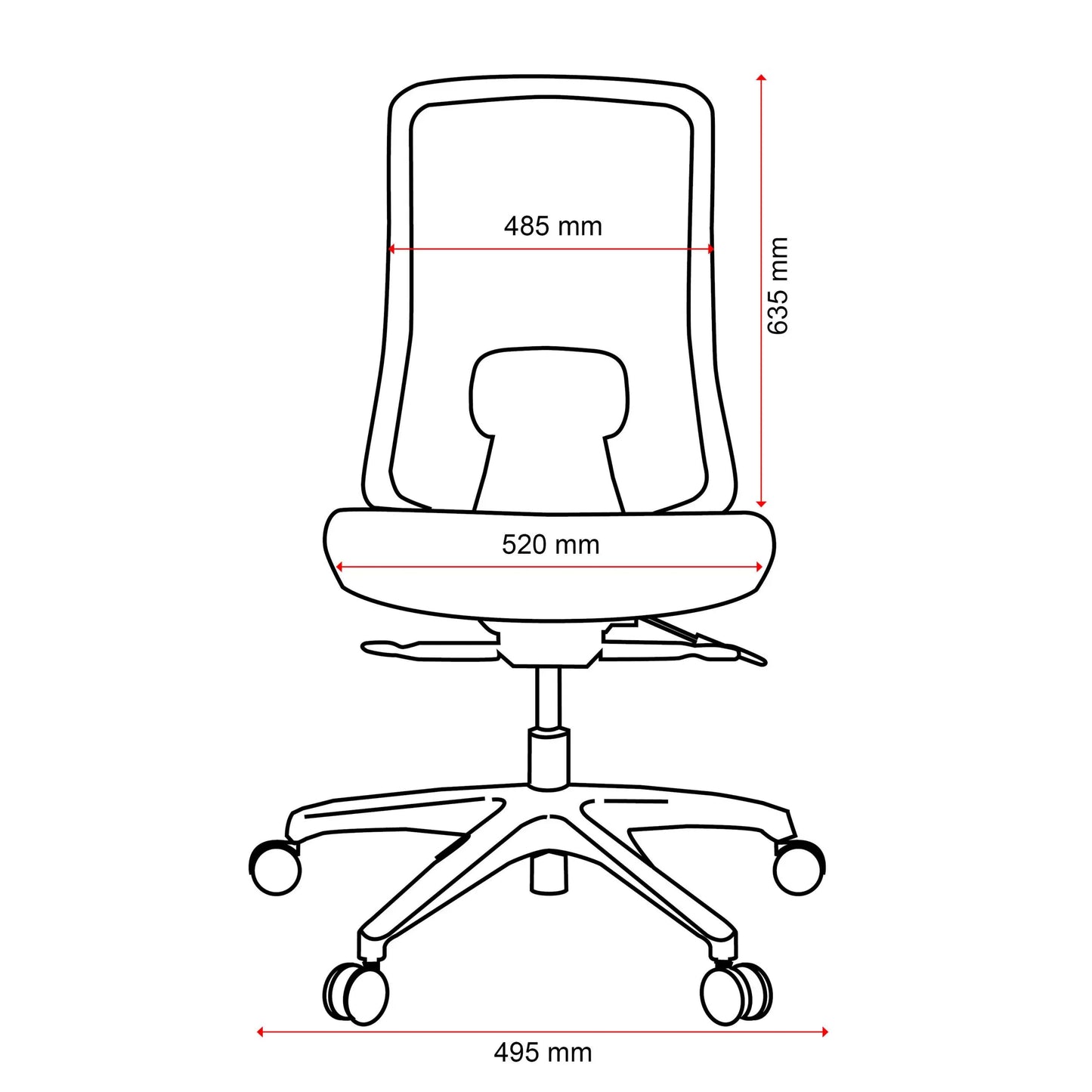 Elan - Grey Mesh Back Chair w/Seat Slide