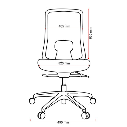 Elan - Grey Mesh Back Chair w/Seat Slide