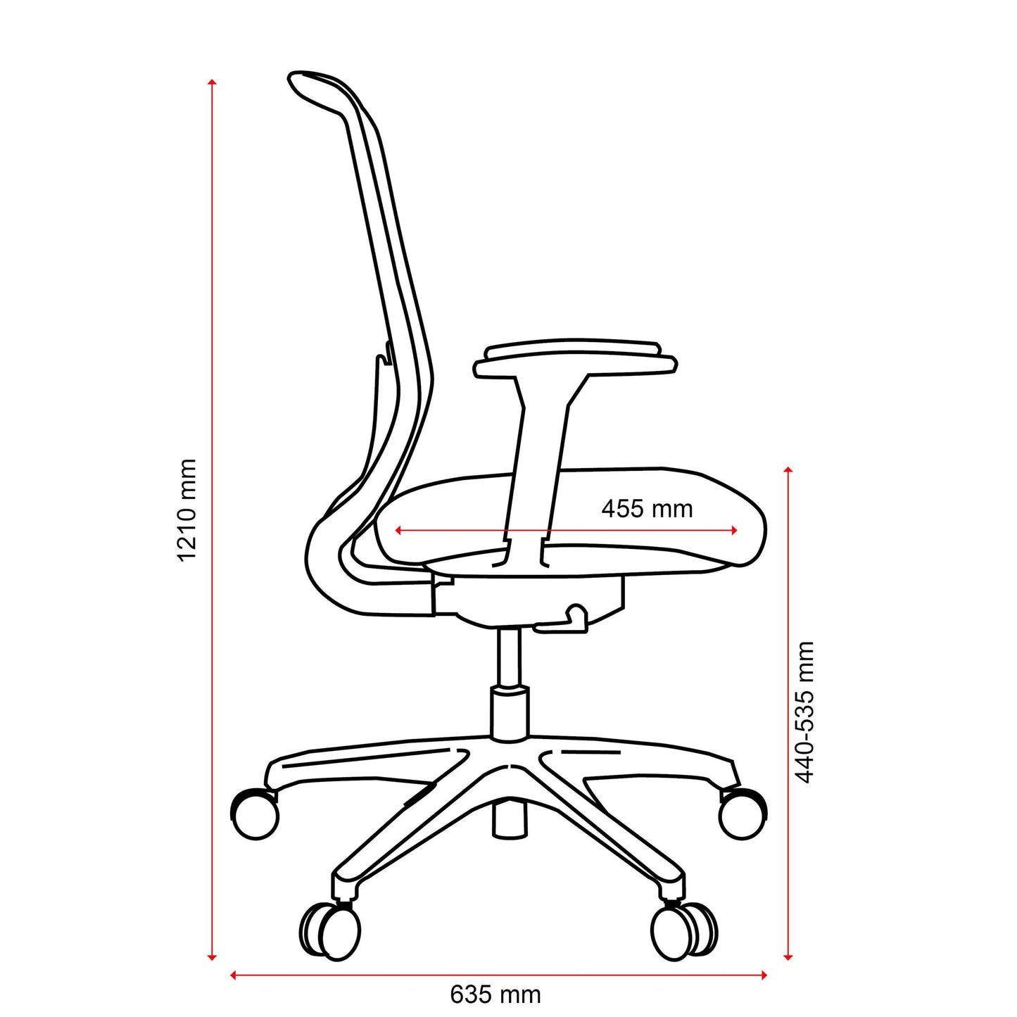 Elan - Grey Mesh Back Chair w/Seat Slide