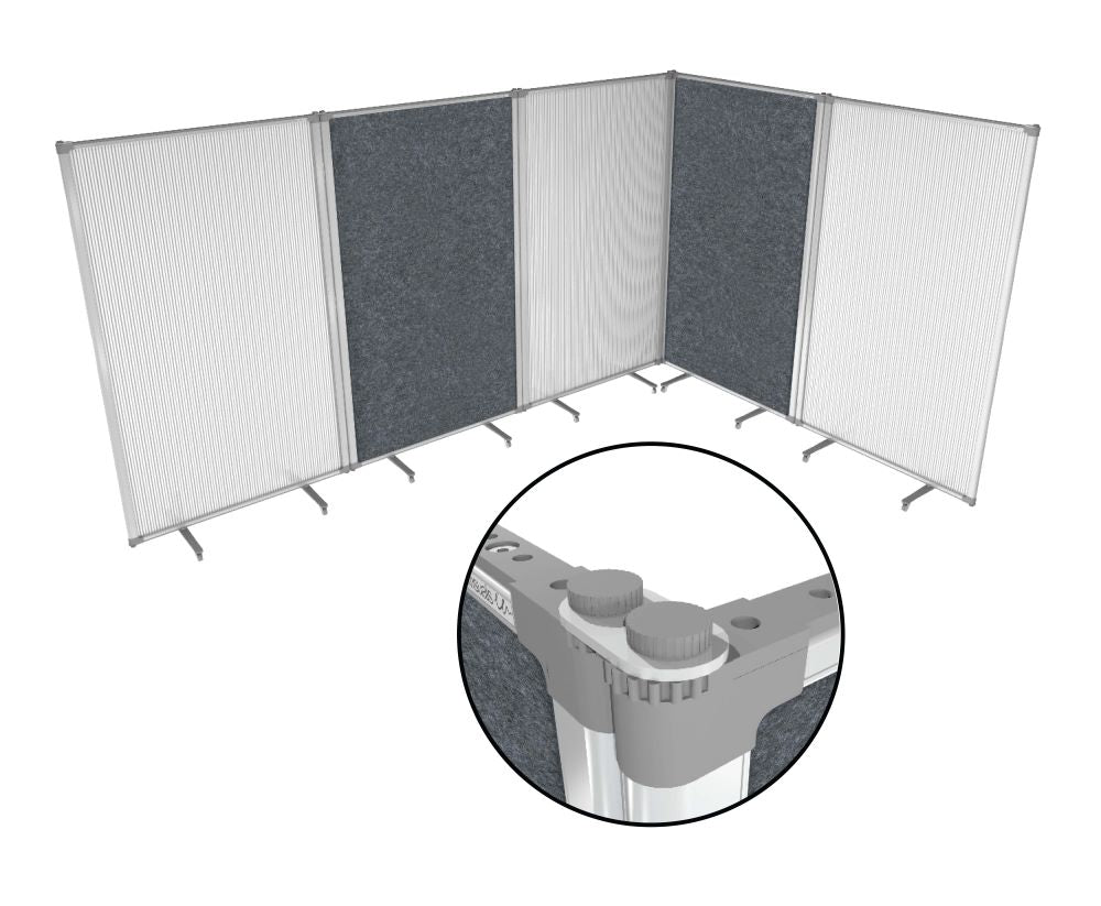 Free Standing Charcoal Acoustic Partitions