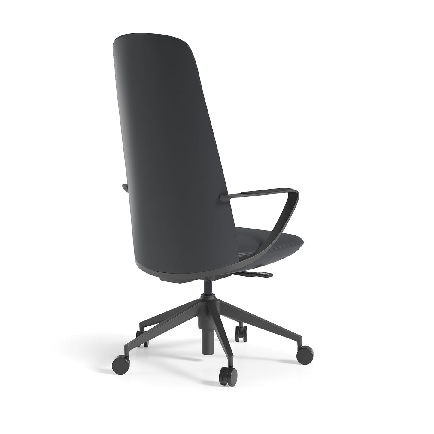 Knights Aero Executive Highback Black Leather Chair