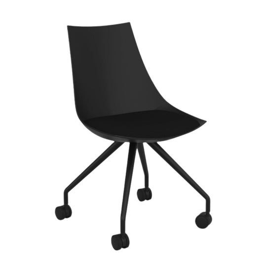 Knights Luna Black Visitor Chair w/Castor Base