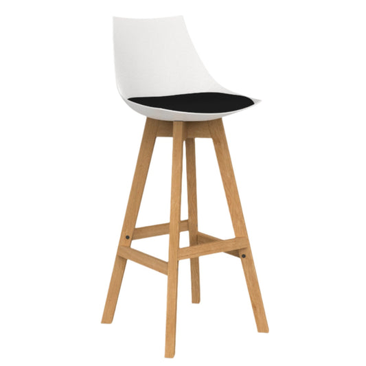 Knights Luna White Barstool