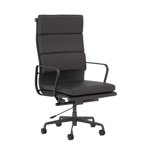 Knights Vogue Black Leather Highback Executive Chair