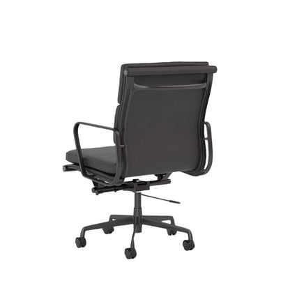 Knights Vogue Black Leather Midback Executive Chair