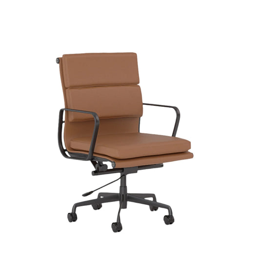 Knights Vogue Tan Leather Midback Executive Chair