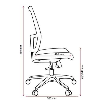 Mantra Mesh Back Chair - Nylon Base