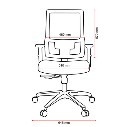 Mantra Mesh Back Chair - Nylon Base