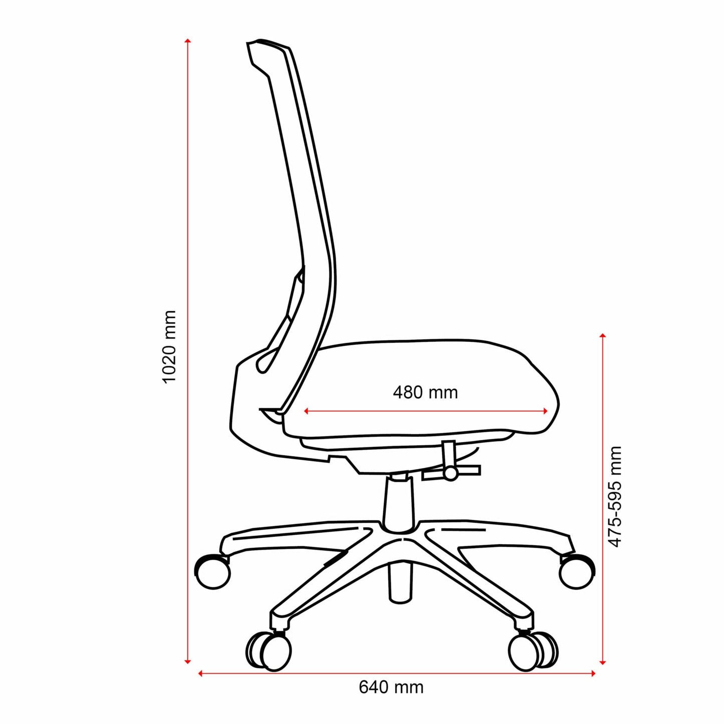 Mentor Mesh Back Chair - Nylon Base