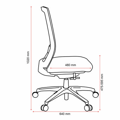 Mentor Mesh Back Chair - Nylon Base