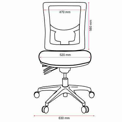 Metro II 24/7 High Back Mesh Back Chair - Aluminium Base