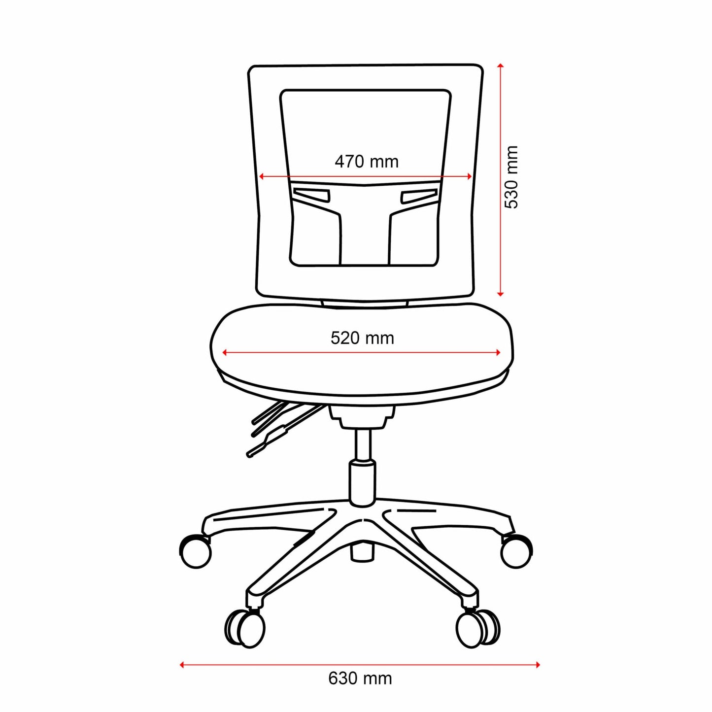 Metro II Mesh Back Chair - Aluminium Base