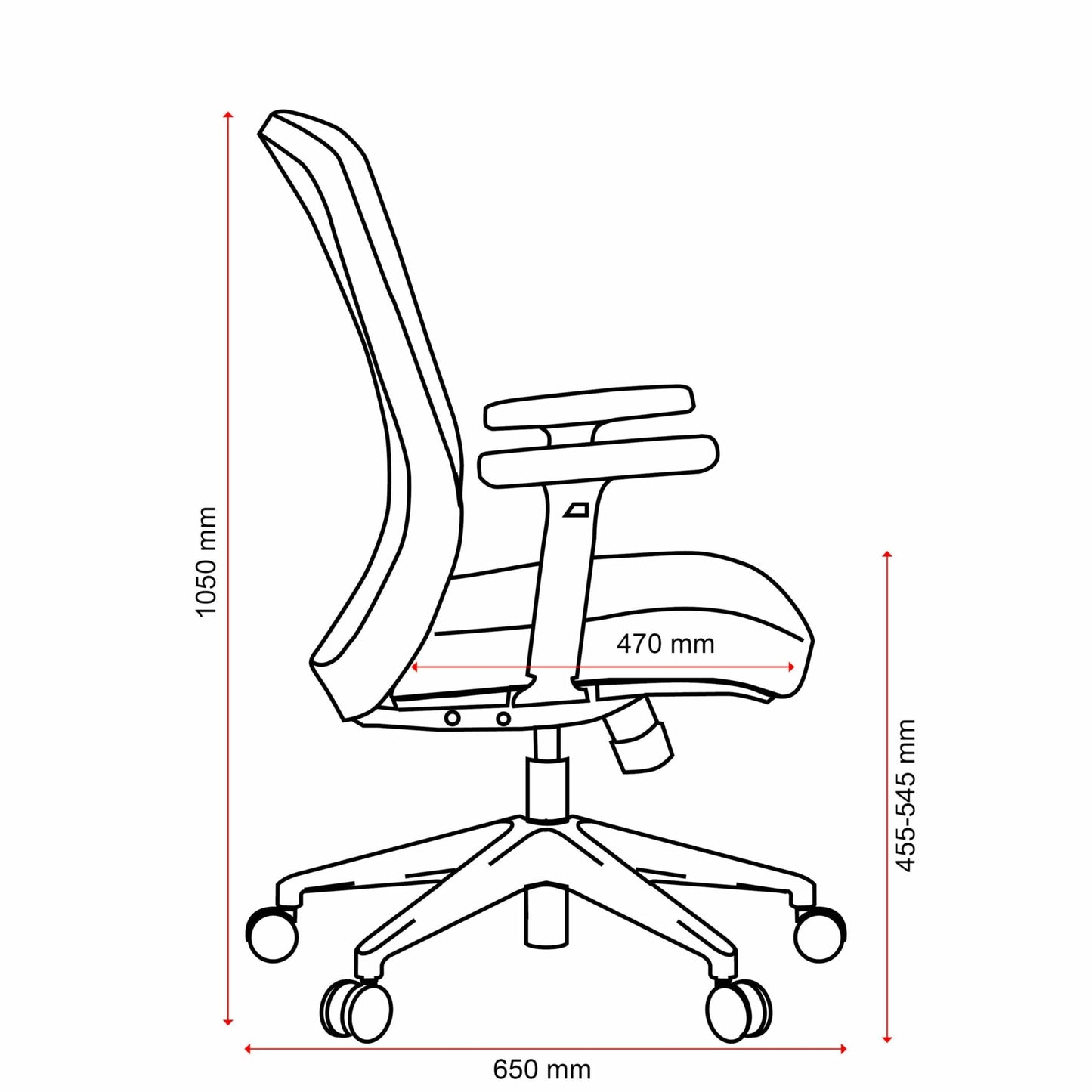 Mondo Gene Fabric Back Chair