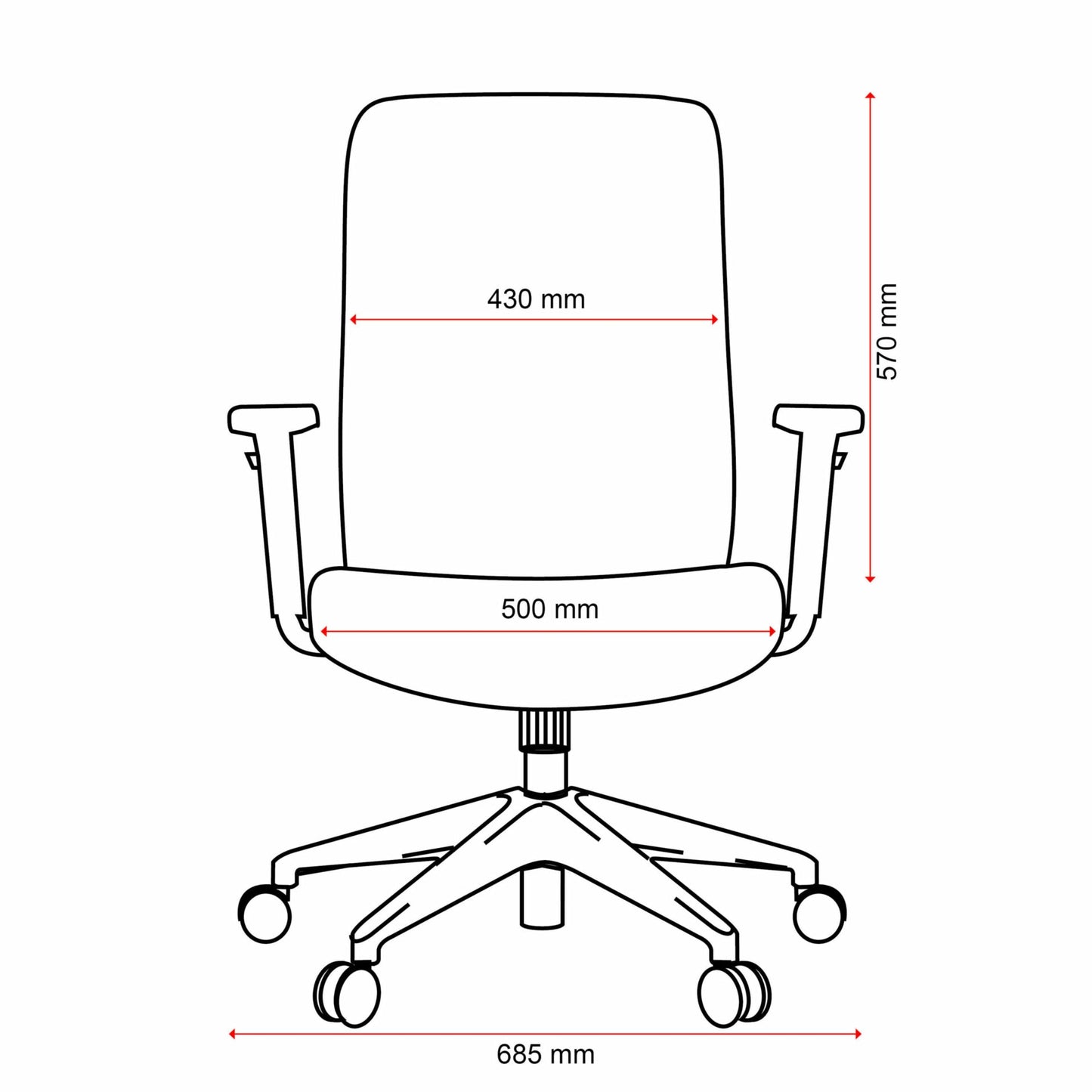 Mondo Gene Fabric Back Chair