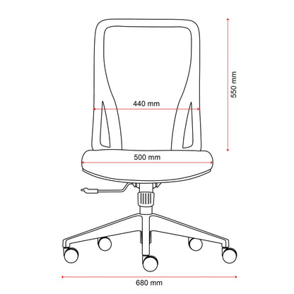 Mondo Riley Mesh Mid Back Chair