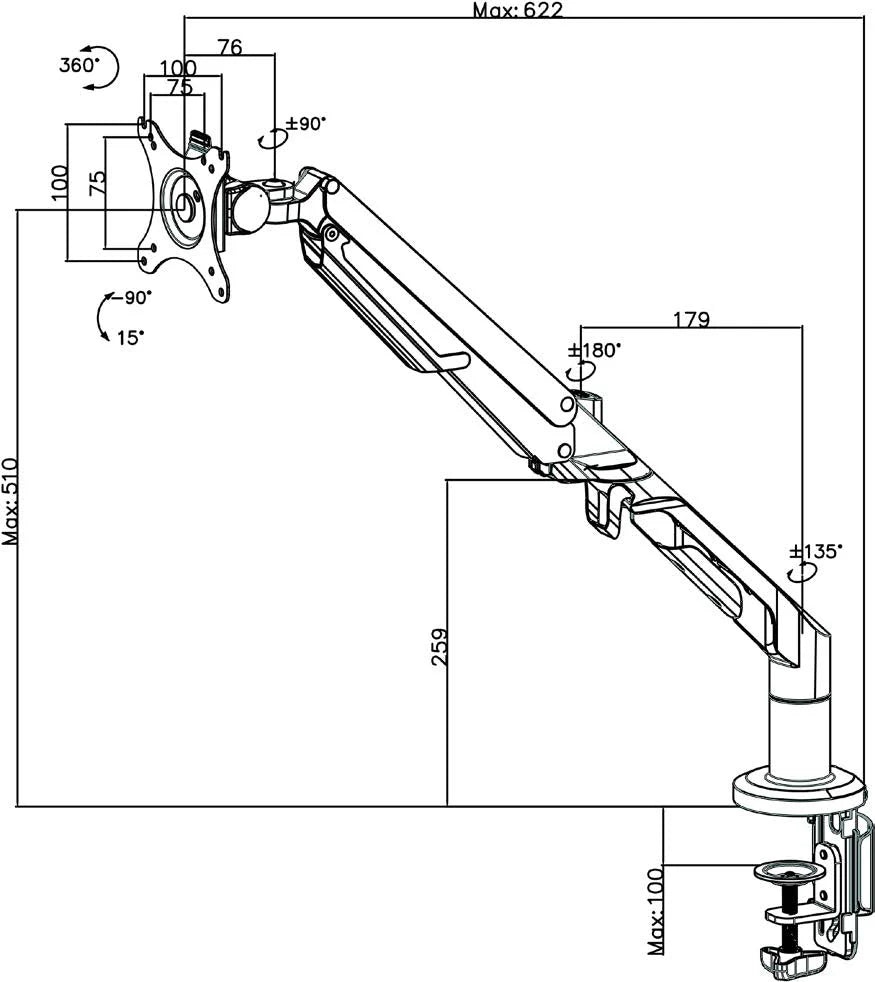 Scimitar Single Monitor Arm