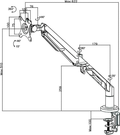 Scimitar Single Monitor Arm